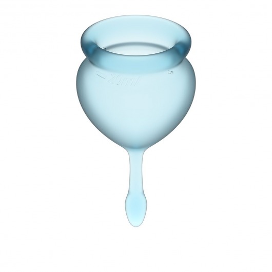 Набор голубых менструальных чаш Feel good Menstrual Cup - Satisfyer - купить с доставкой в Тюмени