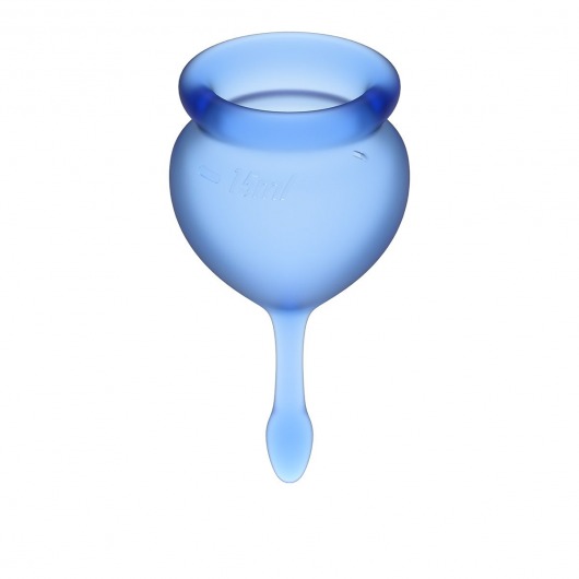 Набор синих менструальных чаш Feel good Menstrual Cup - Satisfyer - купить с доставкой в Тюмени