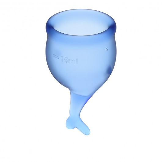 Набор синих менструальных чаш Feel secure Menstrual Cup - Satisfyer - купить с доставкой в Тюмени