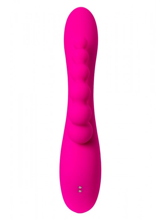 Ярко-розовый тройной вибростимулятор SPANKY - 21 см. - JOS