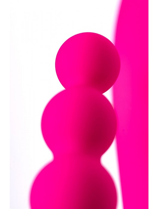 Ярко-розовый тройной вибростимулятор SPANKY - 21 см. - JOS