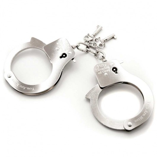 Металлические наручники Metal Handcuffs - Fifty Shades of Grey - купить с доставкой в Тюмени