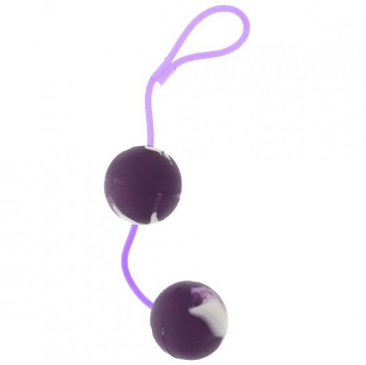 Фиолетовые вагинальные шарики со смещенным центром тяжести - Seven Creations
