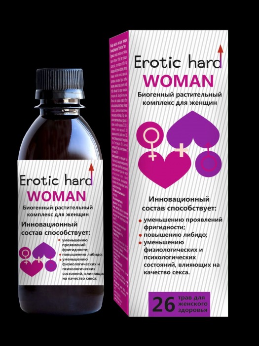 Женский биогенный концентрат для повышения либидо Erotic hard Woman - 250 мл. - Erotic Hard - купить с доставкой в Тюмени
