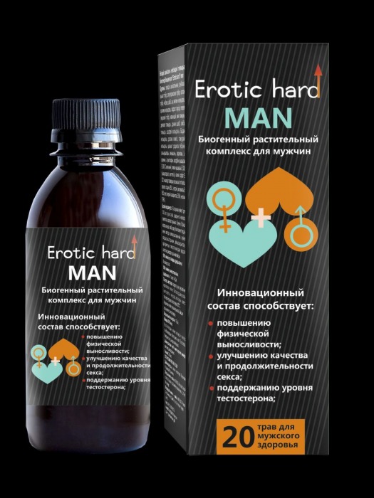 Мужской биогенный концентрат для усиления эрекции Erotic hard Man - 250 мл. - Erotic Hard - купить с доставкой в Тюмени