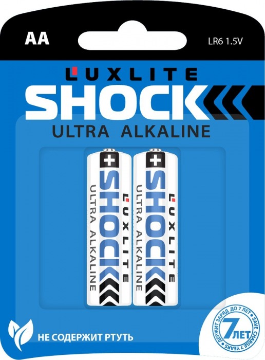 Батарейки Luxlite Shock (BLUE) типа АА - 2 шт. - Luxlite - купить с доставкой в Тюмени