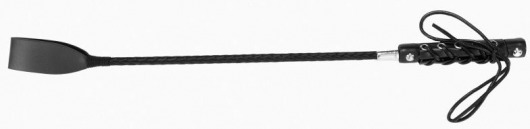 Черный классический гладкий стек со шнуровкой на ручке - Джага-Джага - купить с доставкой в Тюмени