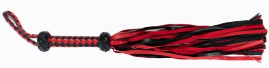 Красно-черная плеть с плетёной ромбической рукоятью - Джага-Джага - купить с доставкой в Тюмени