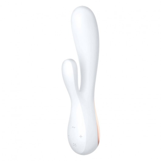 Белый вибратор-кролик Satisfyer Mono Flex с управлением через приложение - 20,4 см. - Satisfyer