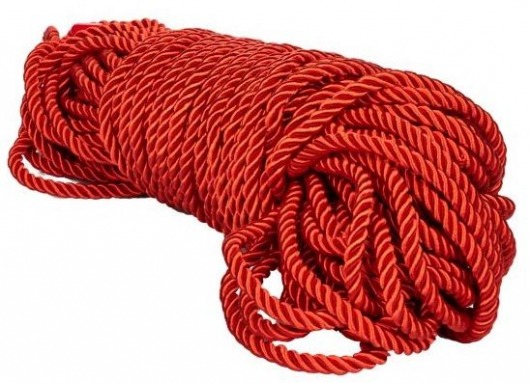 Красная веревка для связывания BDSM Rope - 30 м. - California Exotic Novelties - купить с доставкой в Тюмени