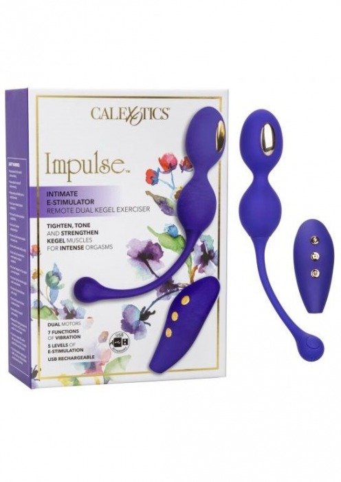 Фиолетовые виброшарики с электростимуляцией Impulse Intimate E-Stimulator Dual Kegel - California Exotic Novelties - купить с доставкой в Тюмени