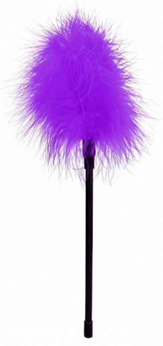 Фиолетовая пуховка Feather - 27 см. - Shots Media BV - купить с доставкой в Тюмени