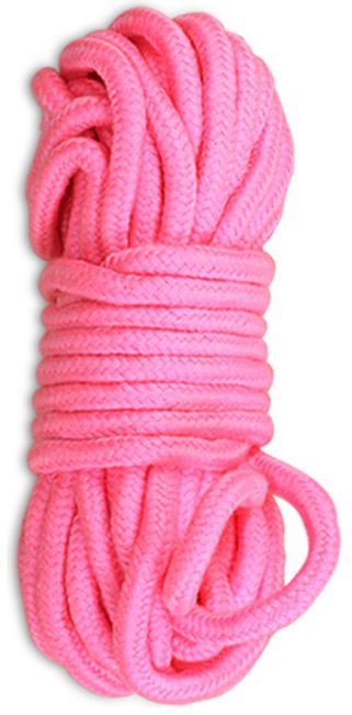 Розовая верёвка для любовных игр - 10 м. - Lovetoy - купить с доставкой в Тюмени