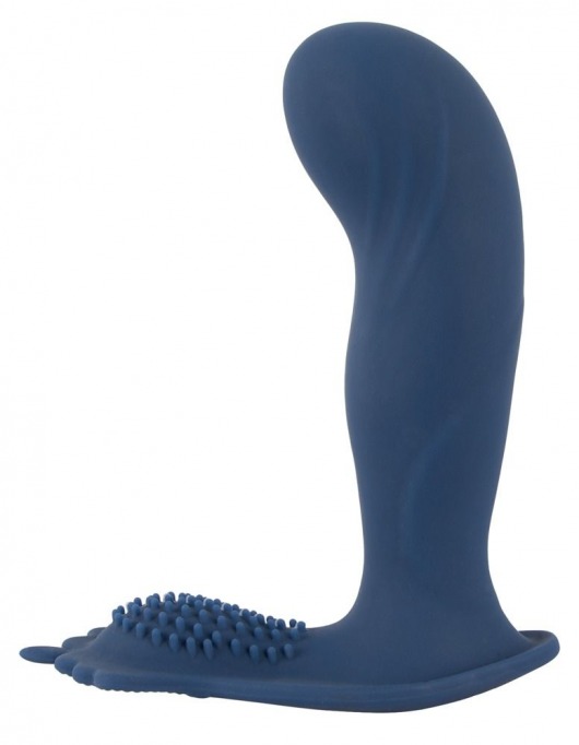 Синий вибростимулятор простаты Vibrating Butt Plug - 11,7 см. - Orion - в Тюмени купить с доставкой