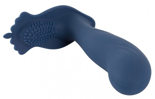 Синий вибростимулятор простаты Vibrating Butt Plug - 11,7 см. - Orion - в Тюмени купить с доставкой