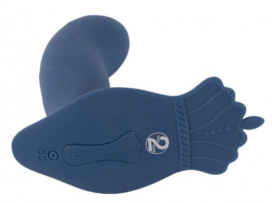 Синий вибростимулятор простаты Vibrating Butt Plug - 11,7 см. - Orion - в Тюмени купить с доставкой