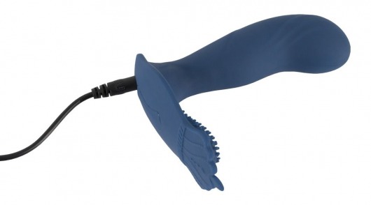 Синий вибростимулятор простаты Vibrating Butt Plug - 11,7 см. - Orion - в Тюмени купить с доставкой