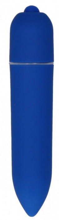 Синяя удлинённая вибропуля Power Bullet Black - 8,3 см. - Shots Media BV