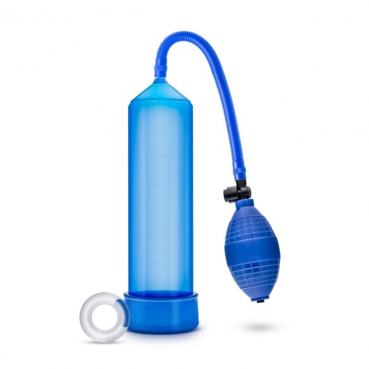 Синяя ручная вакуумная помпа Male Enhancement Pump - Blush Novelties - в Тюмени купить с доставкой