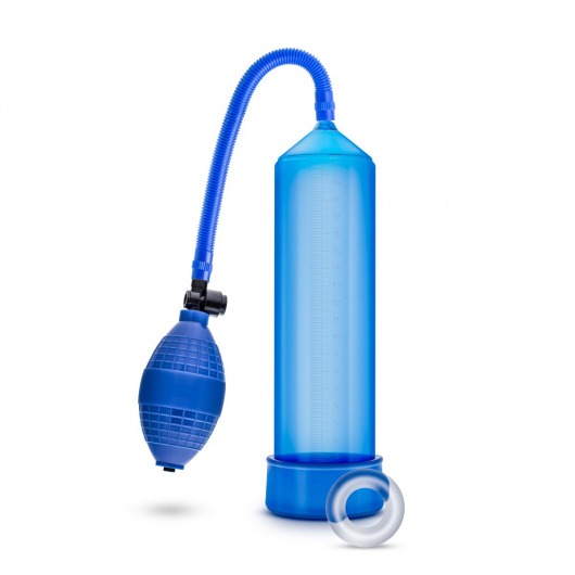 Синяя ручная вакуумная помпа Male Enhancement Pump - Blush Novelties - в Тюмени купить с доставкой