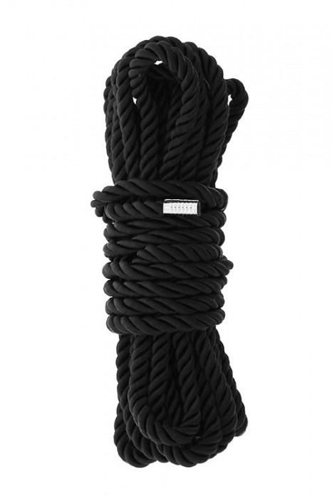Черная веревка для шибари DELUXE BONDAGE ROPE - 5 м. - Dream Toys - купить с доставкой в Тюмени