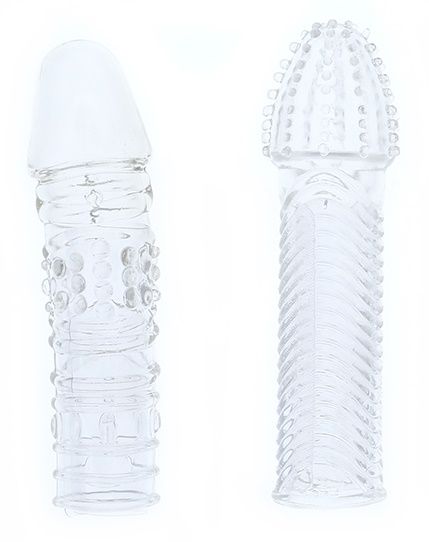 Комплект из 2 прозрачных насадок на пенис PENIS EXTENDER PACK - Dream Toys - в Тюмени купить с доставкой