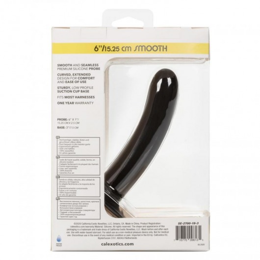 Черный анальный стимулятор Silicone Smooth Probe - 15,25 см. - California Exotic Novelties - купить с доставкой в Тюмени