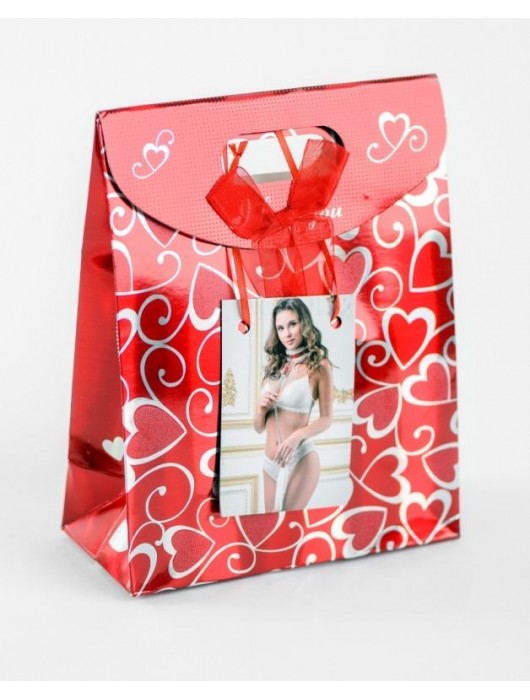 Бело-красный ошейник из натуральной кожи с нежным мехом - БДСМ Арсенал - купить с доставкой в Тюмени