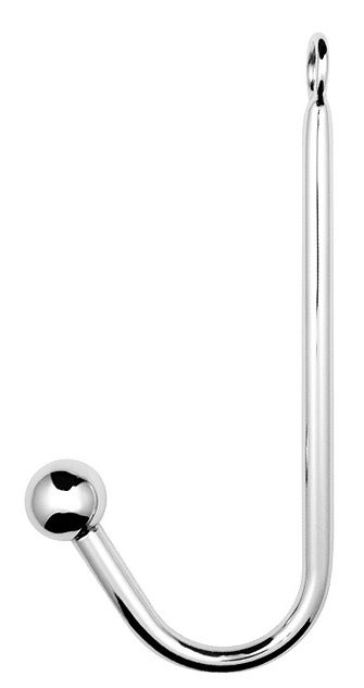Классический стальной анальный крюк с шариком - 25 см. - Bior toys - купить с доставкой в Тюмени
