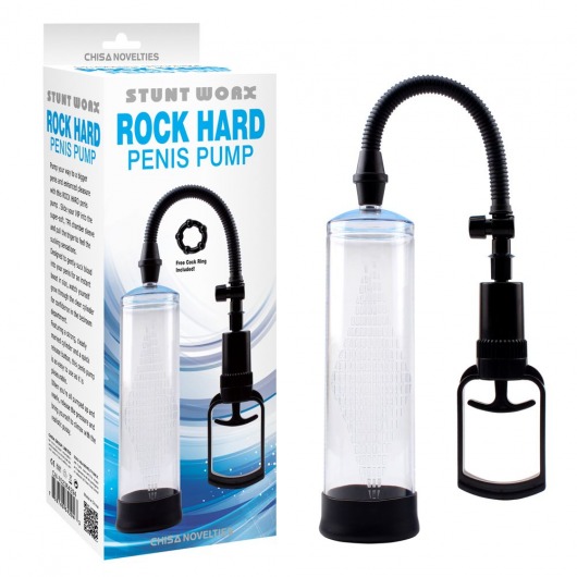 Прозрачная поршневая помпа Rock Hard Penis Pump - Chisa - в Тюмени купить с доставкой