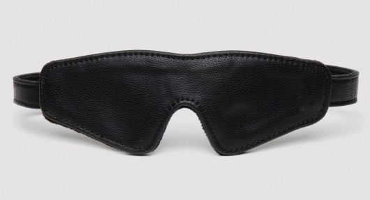 Черная плотная маска на глаза Bound to You Faux Leather Blindfold - Fifty Shades of Grey - купить с доставкой в Тюмени