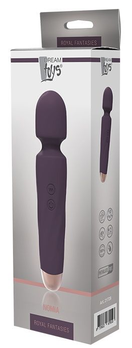 Фиолетовый вибромассажёр NOMIA - 19,5 см. - Dream Toys
