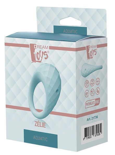 Голубое эрекционное виброкольцо ZELIE - Dream Toys - в Тюмени купить с доставкой