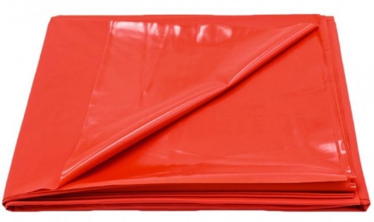 Красная виниловая простынь - 217 х 200 см. - Джага-Джага - купить с доставкой в Тюмени