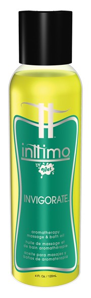 Масло для массажа Inttimo Invigorate с ароматом эвкалипта и лимона - 120 мл. - Wet International Inc. - купить с доставкой в Тюмени