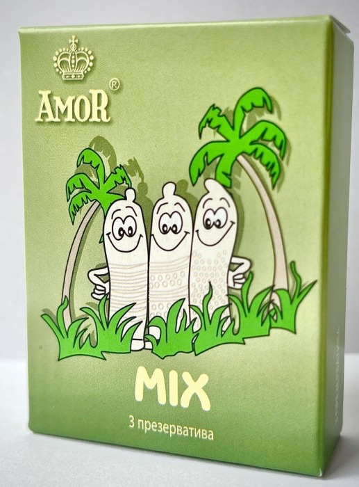 Микс-набор презервативов AMOR Mix  Яркая линия  - 3 шт. - AMOR - купить с доставкой в Тюмени