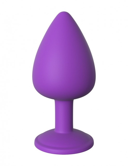 Фиолетовая анальная пробка со стразом Her Little Gem Large Plug - 9,5 см. - Pipedream - купить с доставкой в Тюмени