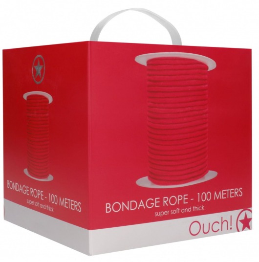 Красная веревка для связывания Bondage Rope - 100 м. - Shots Media BV - купить с доставкой в Тюмени