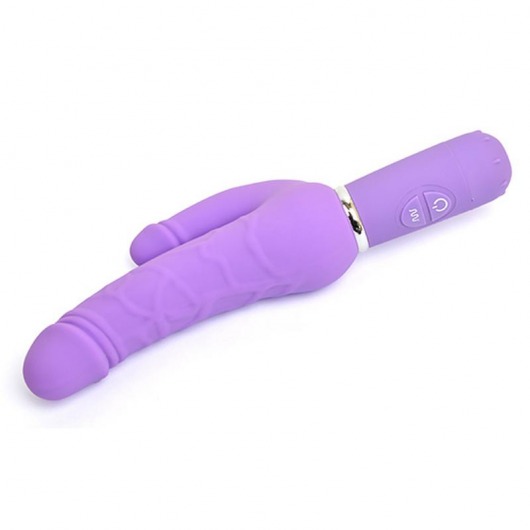 Фиолетовый вибратор Levina Double Penis - 21,5 см. - Howells