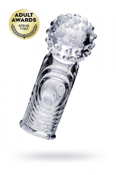 Прозрачная рельефная насадка на палец Ricol - 8 см. - A-toys