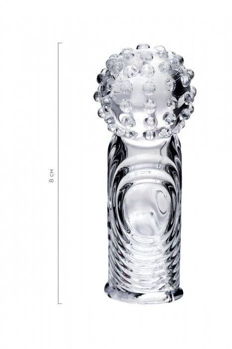 Прозрачная рельефная насадка на палец Ricol - 8 см. - A-toys