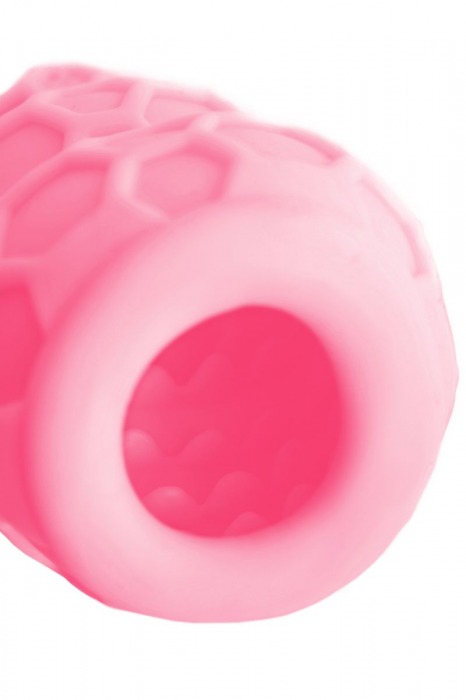 Розовый рельефный мастурбатор Flaff - A-toys - в Тюмени купить с доставкой