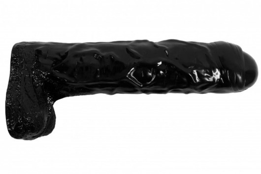 Черный реалистичный фаллоимитатор-гигант - 65 см. - Rubber Tech Ltd