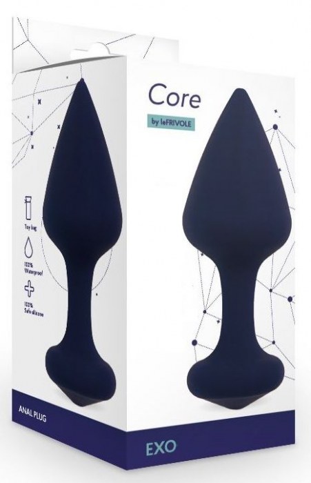 Темно-синяя анальная пробка Exo S - 7,5 см. - Le Frivole