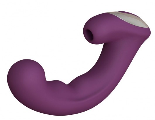 Фиолетовый вибратор Phoenix с вакуумной стимуляцией клитора - 18 см. - Le Frivole