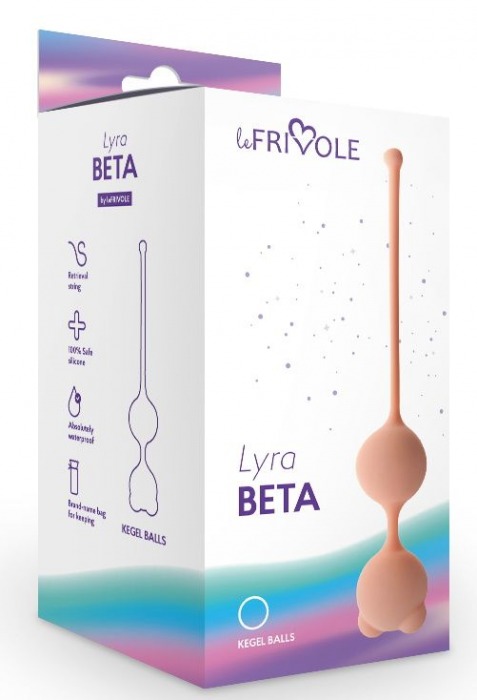 Бежевые вагинальные шарики Beta - Le Frivole