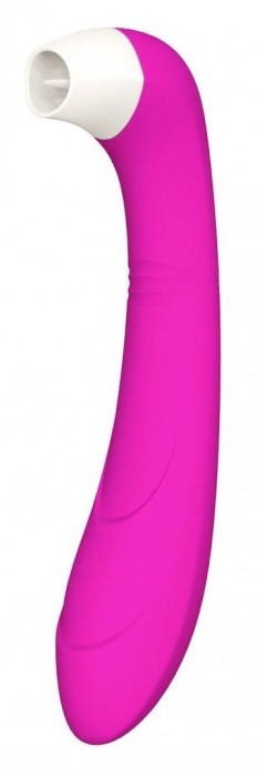 Розовый клиторальный стимулятор Snello с функцией вибратора - 19,6 см. - САТИСФАКЕР