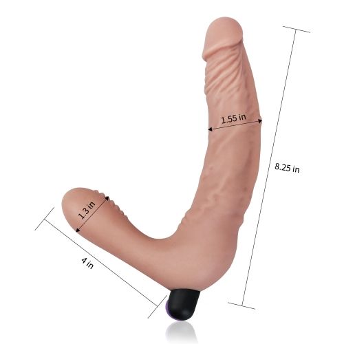 Телесный безремневой вибрострапон Rechargeable IJOY Real Strapless Strap on - 21 см. - Lovetoy - купить с доставкой в Тюмени