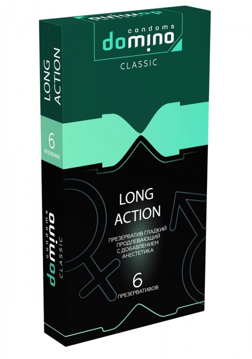 Презервативы с пролонгирующим эффектом DOMINO Classic Long action - 6 шт. - Domino - купить с доставкой в Тюмени