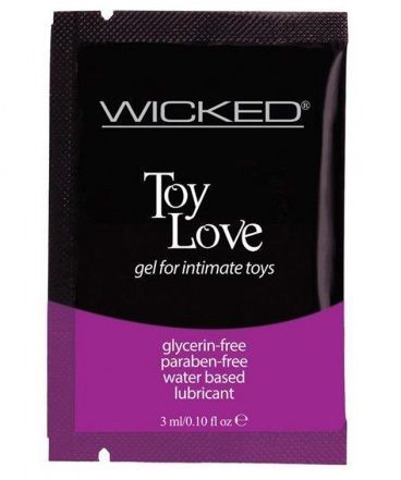 Лубрикант на водной основе для использования с игрушками WICKED Toy Love - 3 мл. - Wicked - купить с доставкой в Тюмени